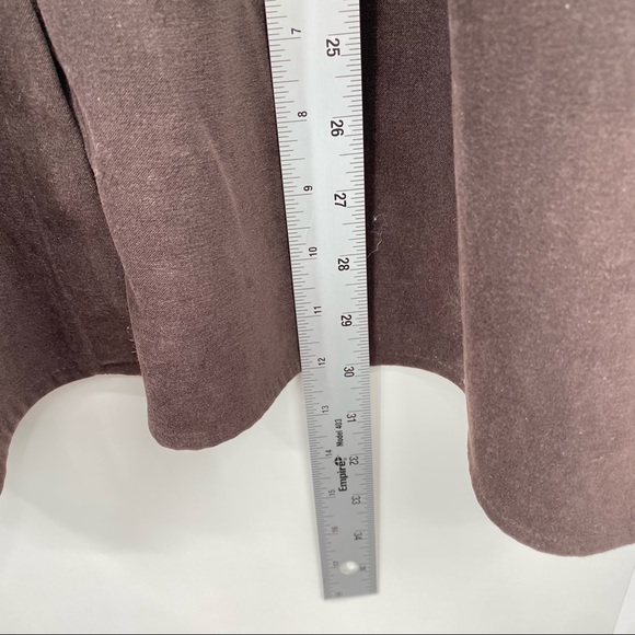 Talbots Brown Faux Suede Stretch Button Down Top 3X - Picture 7 of 7